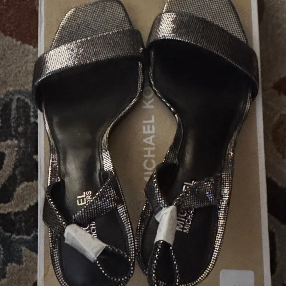 Michael Kors Black and Silver Heels - Picture 6 of 6